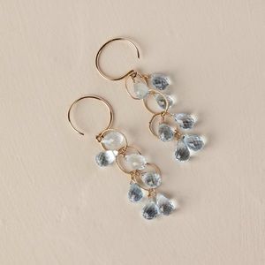 NWT- Bhldn Amelia Rose Raindrop Earrings